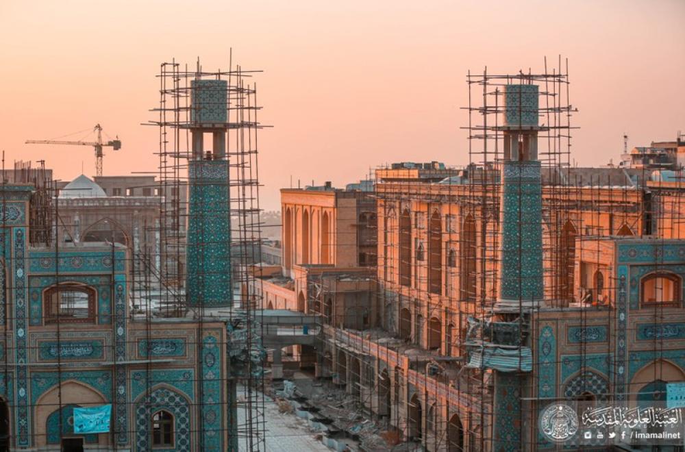 تقرير مصور حول استئناف العمل في مشروع صحن فاطمة (عليها السلام) 