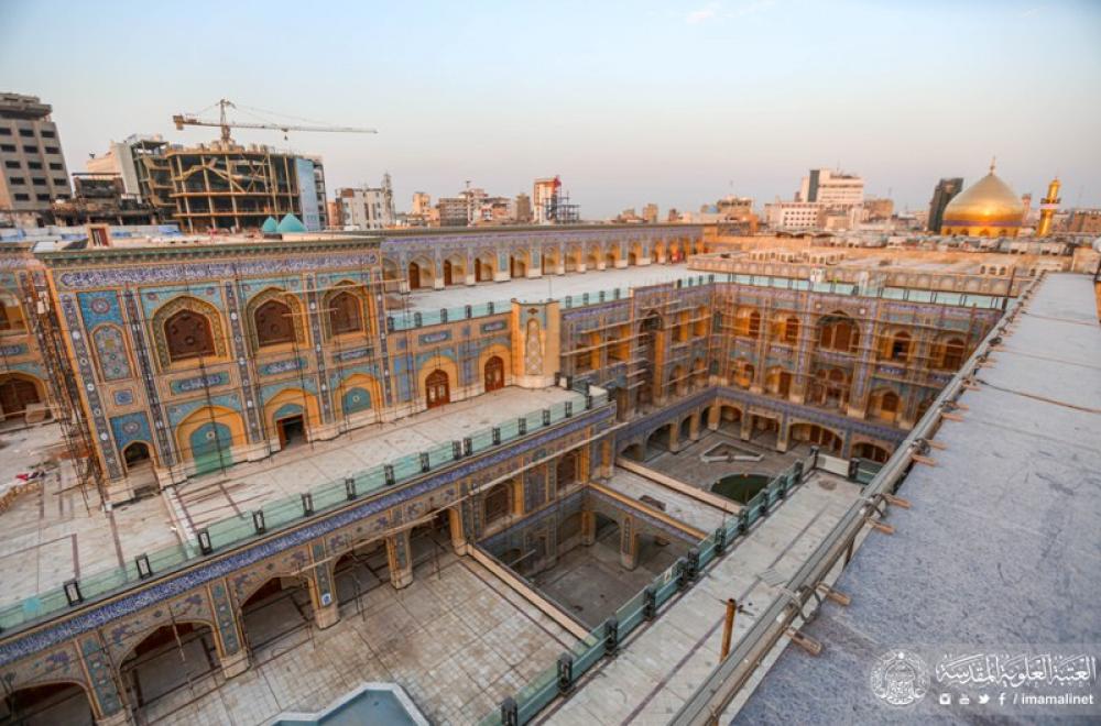 تقرير مصور حول استئناف العمل في مشروع صحن فاطمة (عليها السلام) 
