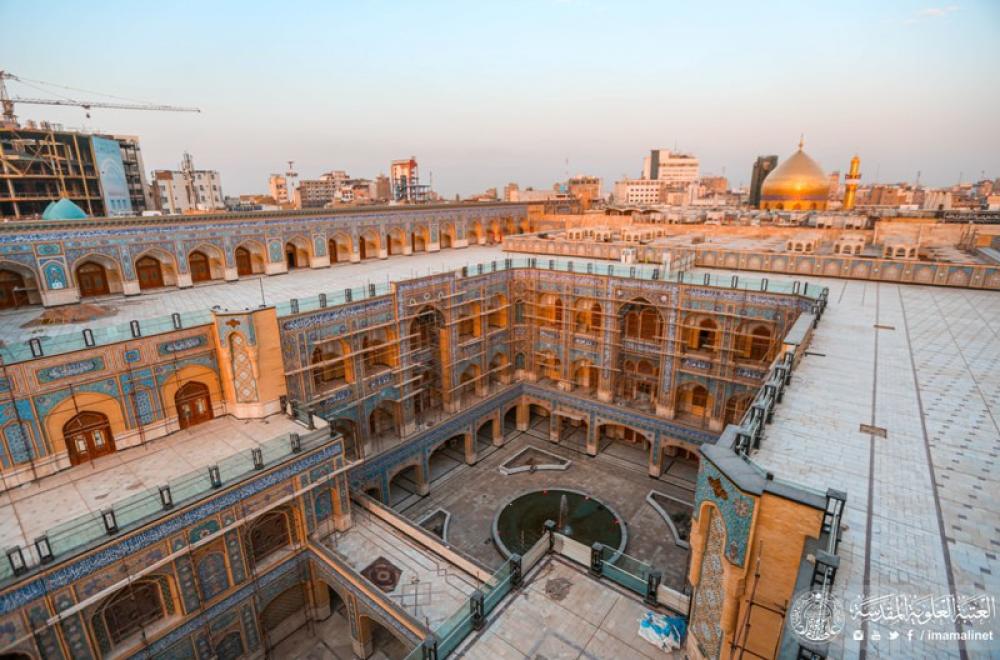 تقرير مصور حول استئناف العمل في مشروع صحن فاطمة (عليها السلام) 