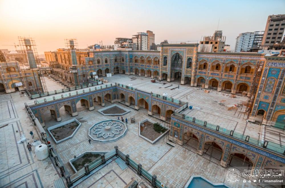 تقرير مصور حول استئناف العمل في مشروع صحن فاطمة (عليها السلام) 