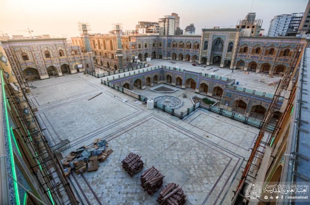 تقرير مصور حول استئناف العمل في مشروع صحن فاطمة (عليها السلام) 