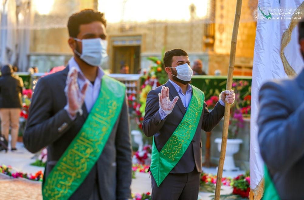 منتسبو العتبة العلوية يحيون المراسم السنوية للولادة الميمونة لسيدة نساء العالمين الزهراء فاطمة (عليها السلام)