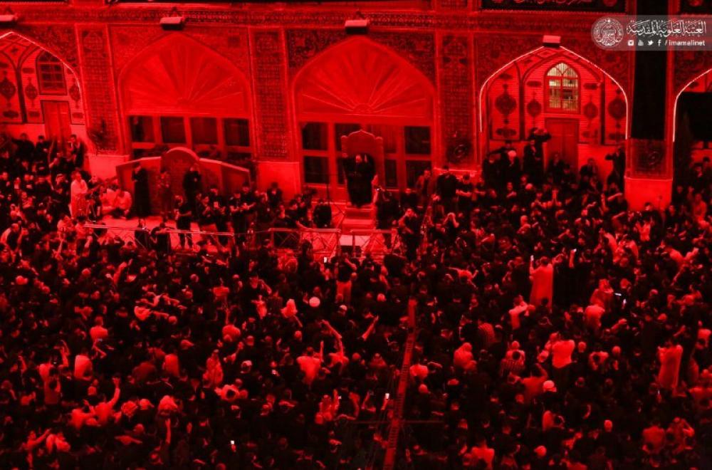 رحم الله من نادى وا علياه ... نَدبت مجلس العزاء في الصحن الشريف باستشهاد أبي الأيتام علي (عليه السلام) –صور -