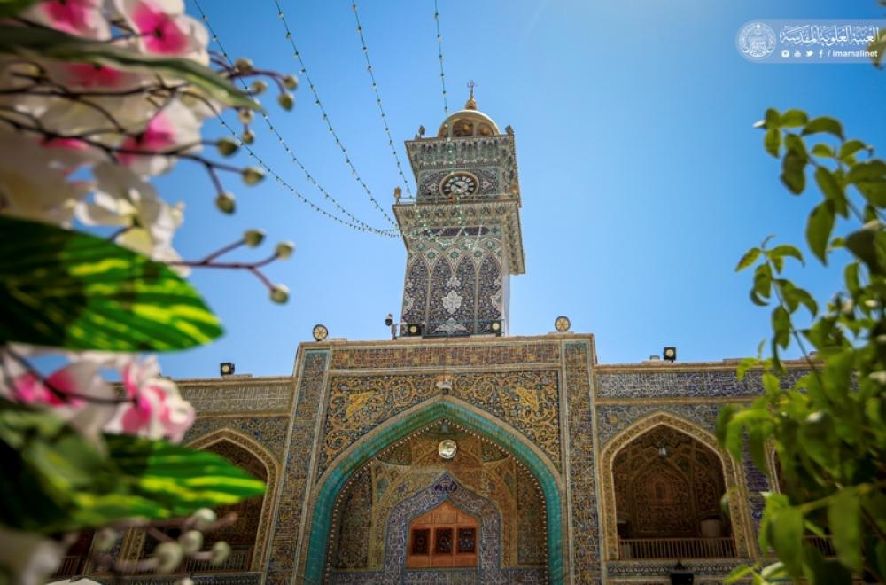 العتبة العلوية المقدسة تحتفل بنشر مظاهر الفرح والزينة ابتهاجا بزواج النورين أمير المؤمنين والسيدة فاطمة الزهراء(عليهما السلام)