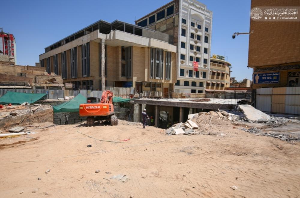 قسم الشؤون الهندسية في العتبة العلوية يباشر بالمرحلة الثانية  في مجمع صحيات رقم 2