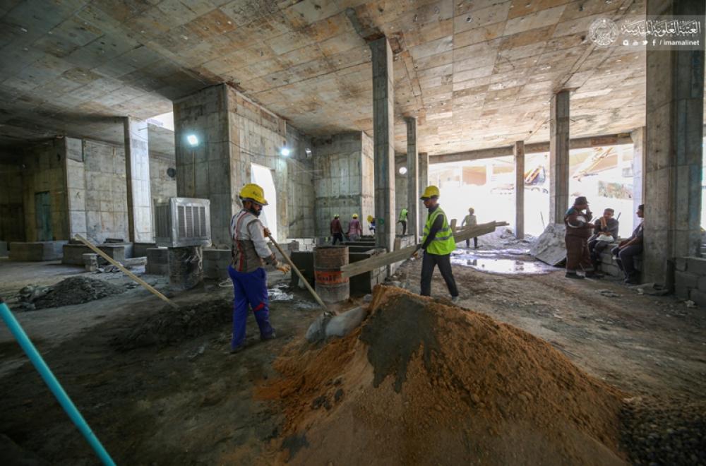 قسم الشؤون الهندسية في العتبة العلوية يباشر بالمرحلة الثانية  في مجمع صحيات رقم 2