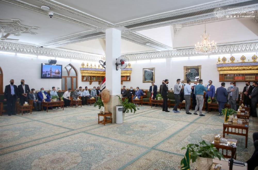 الأمانة العامة للعتبة العلوية المقدسة تستقبل المنتسبين المهنئين بعيد الأضحى المبارك