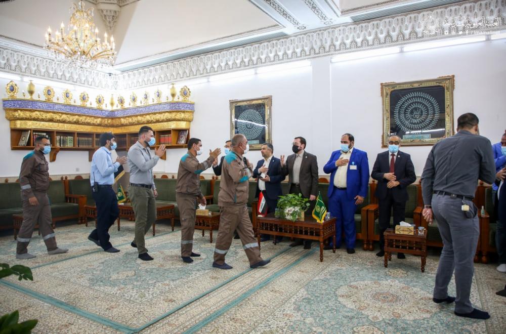 الأمانة العامة للعتبة العلوية المقدسة تستقبل المنتسبين المهنئين بعيد الأضحى المبارك