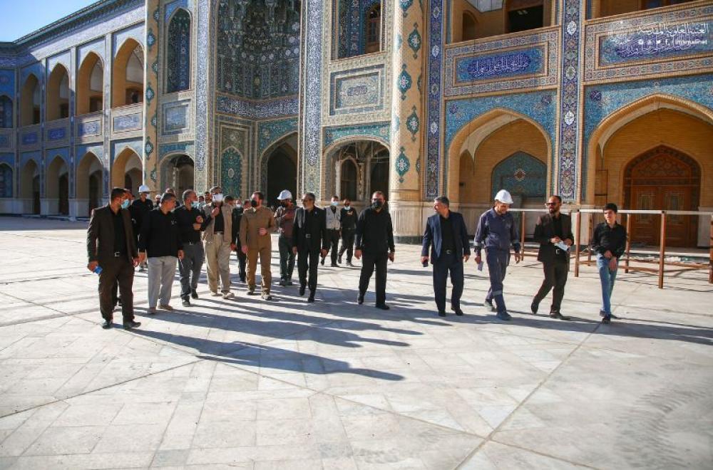 اللجنة العليا لزيارة الأربعين في العتبة العلوية المقدسة تباشر بتهيئة أرجاء صحن فاطمة (ع) لخدمة الزائرين الوافدين أيام المناسبة – تقرير معزز بالصور -