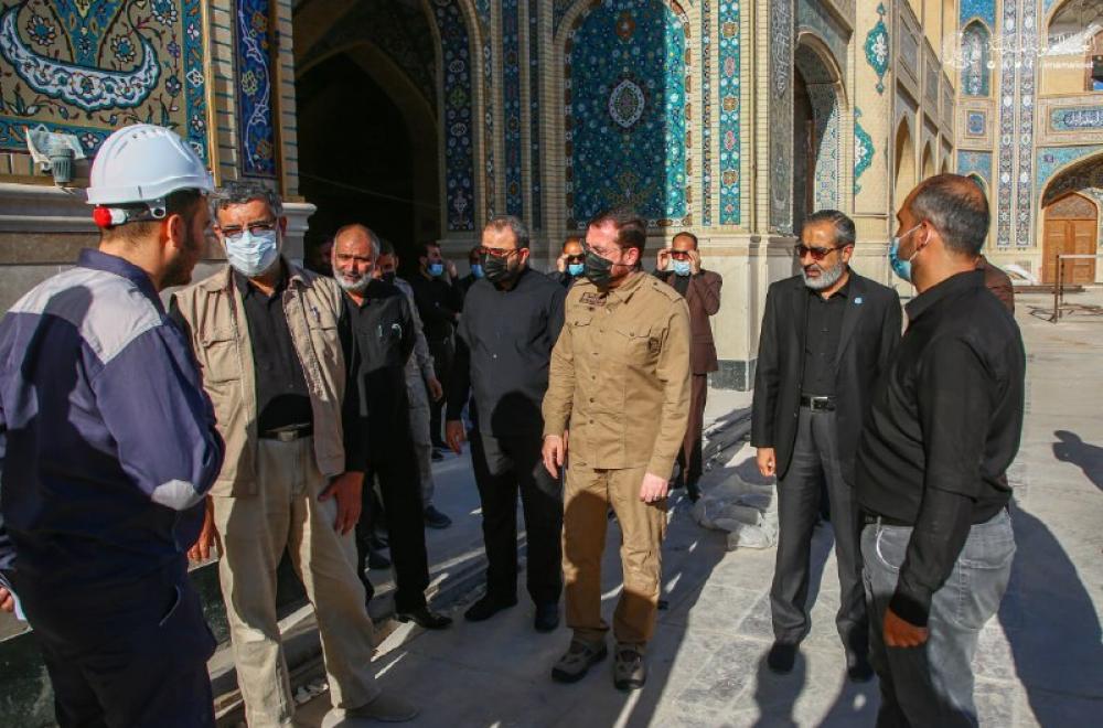 اللجنة العليا لزيارة الأربعين في العتبة العلوية المقدسة تباشر بتهيئة أرجاء صحن فاطمة (ع) لخدمة الزائرين الوافدين أيام المناسبة – تقرير معزز بالصور -