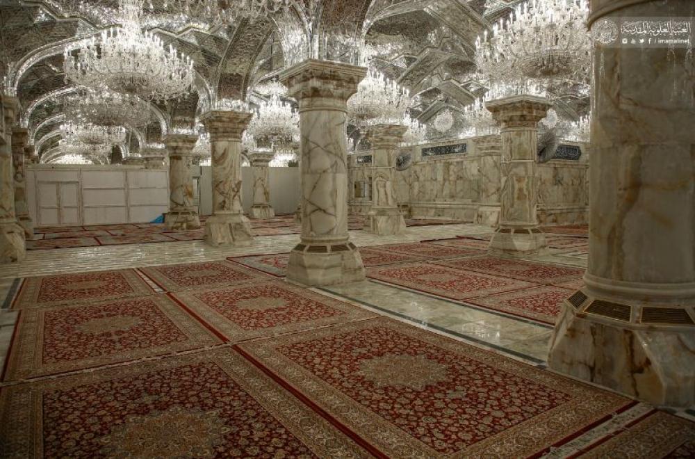 اللجنة العليا لزيارة الأربعين في العتبة العلوية المقدسة تباشر بتهيئة أرجاء صحن فاطمة (ع) لخدمة الزائرين الوافدين أيام المناسبة – تقرير معزز بالصور -