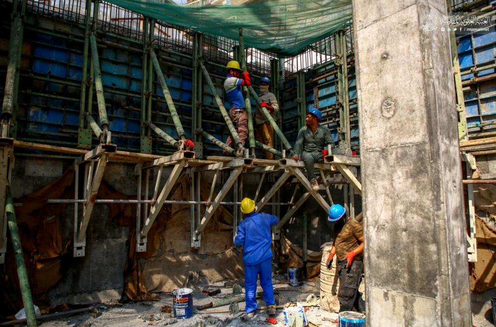 قسم الشؤون الهندسية والفنية في العتبة العلوية يستأنف أعماله في مشروع صحيات رقم 2