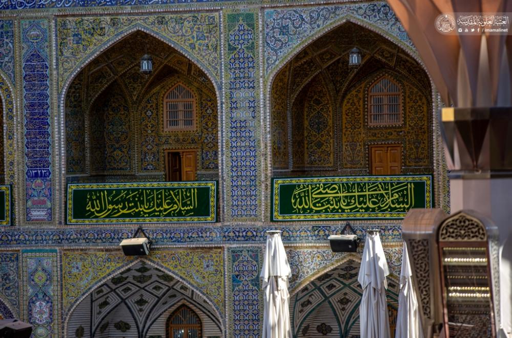 رفع راية ( يا سيدة نساء العالمين ) ونشر معالم الاحتفال بالذكرى العطرة لولادة سيدة النساء السيدة الزهراء ( عليها السلام) 
