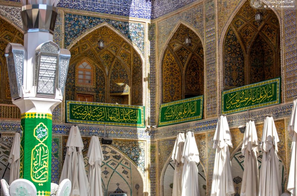 رفع راية ( يا سيدة نساء العالمين ) ونشر معالم الاحتفال بالذكرى العطرة لولادة سيدة النساء السيدة الزهراء ( عليها السلام) 