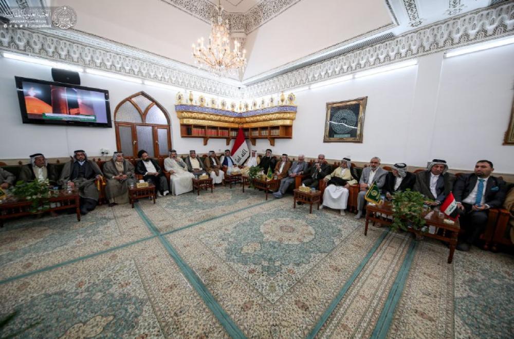 الأمين العام يستقبل المهنئين بعيد الفطر المبارك من أبناء ووجهاء النجف الأشرف