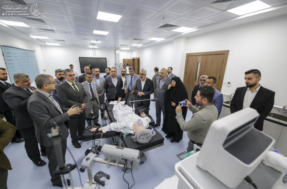 الأمين العام للعتبة العلوية المقدسة يزور العتبة الحسينية المقدسة ويقوم بجولة في المؤسسات الطبية والجامعية التابعة لها 