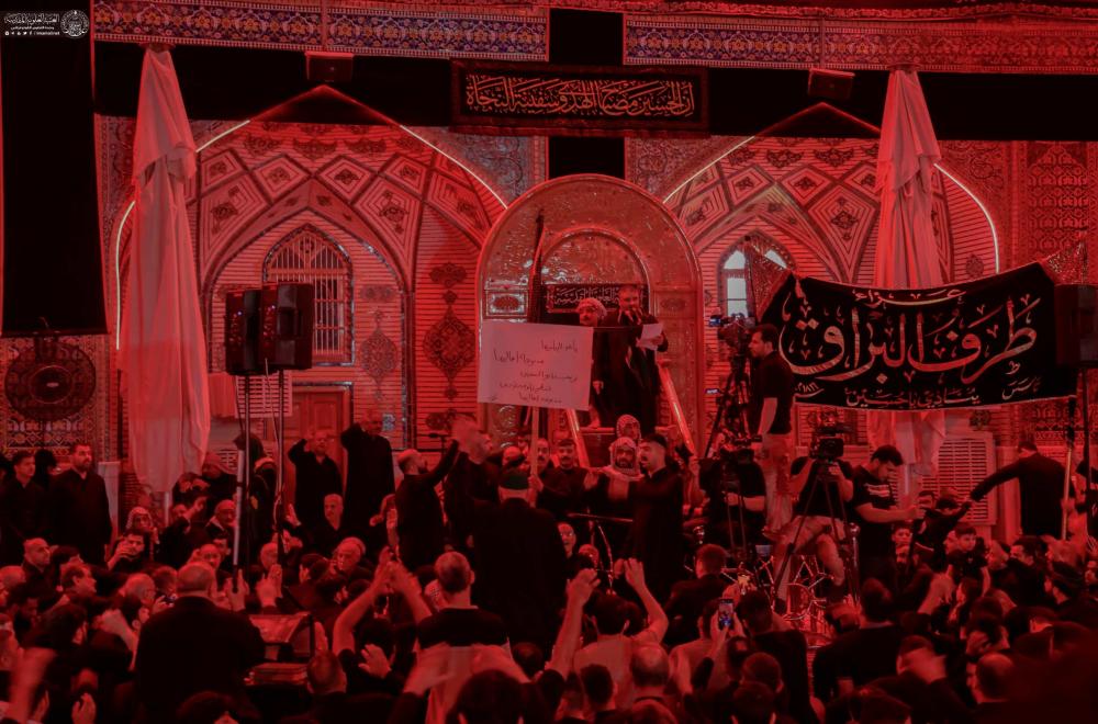 العتبة العلوية تقدم خدماتها لمواكب العزاء الحسيني ليلة الحادي عشر من محرم الحرام