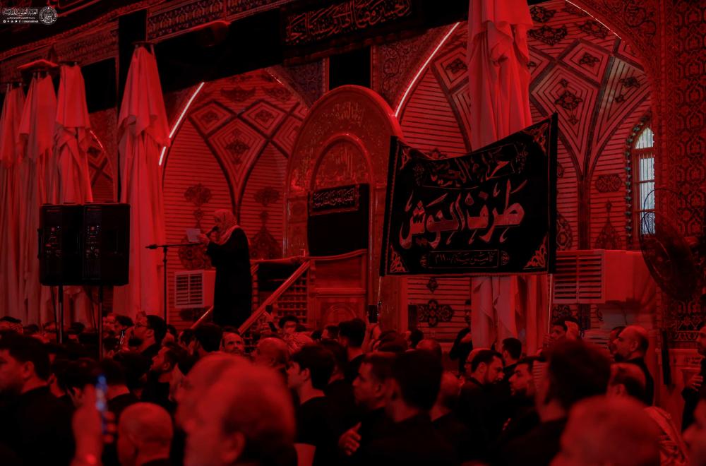 العتبة العلوية تقدم خدماتها لمواكب العزاء الحسيني ليلة الحادي عشر من محرم الحرام