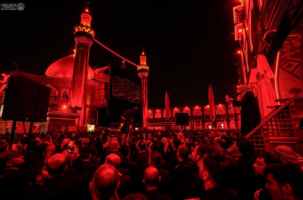 العتبة العلوية تقدم خدماتها لمواكب العزاء الحسيني ليلة الحادي عشر من محرم الحرام