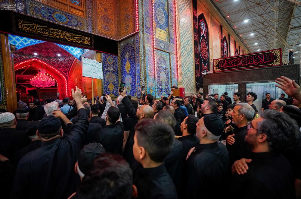 العتبة العلوية تقدم خدماتها لمواكب العزاء الحسيني ليلة الحادي عشر من محرم الحرام