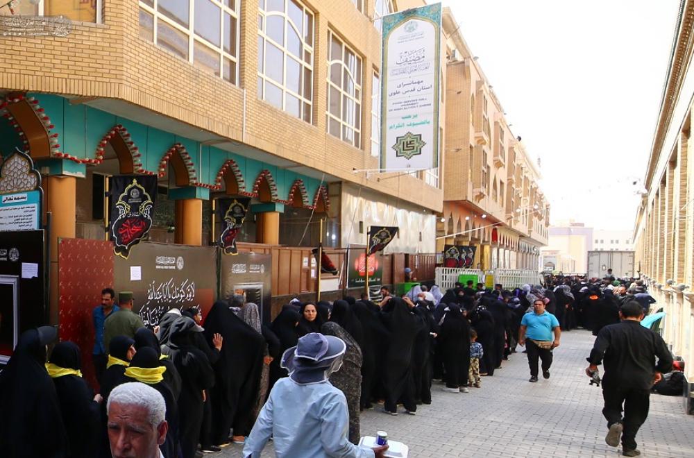 العتبة العلوية المقدسة تواصل تقديم خدماتها للزائرين العائدين من زيارة الأربعين 