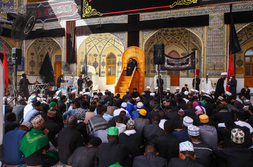وفد من مختلف الجنسيات يقدمون العزاء لأمير المؤمنين (ع) في ذكرى رحيل النبي الأعظم محمد(ص) 