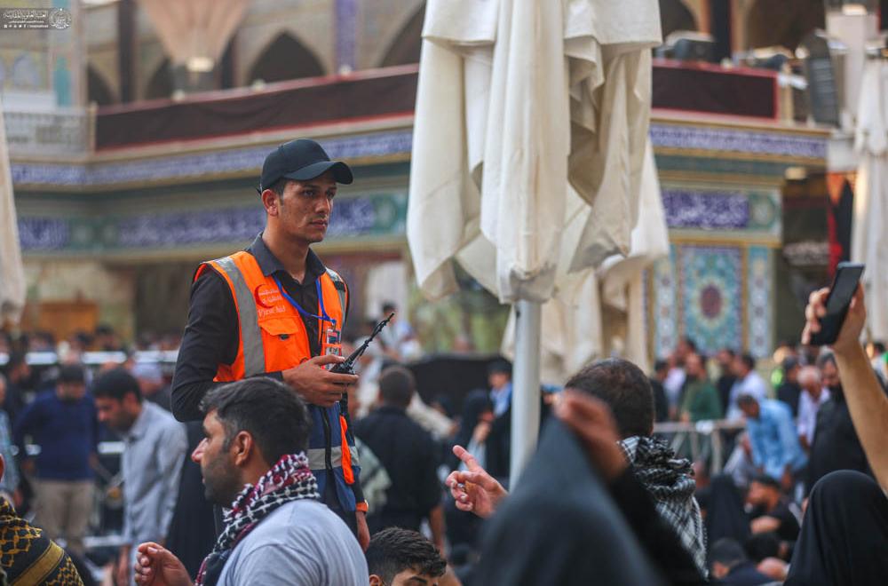 العتبة العلوية المقدسة : ألفا متطوع تشرفوا بتقديم الخدمات للزائرين بمناسبة رحيل الرسول (ص) 