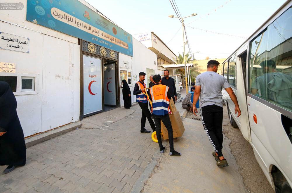 المفارز الطبية في العتبة العلوية تستنفر جهودها لخدمة الزائرين في ذكرى رحيل سيد الكائنات(ص)