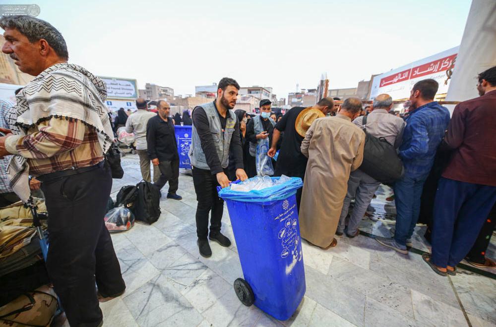 العتبة العلوية المقدسة : ألفا متطوع تشرفوا بتقديم الخدمات للزائرين بمناسبة رحيل الرسول (ص) 