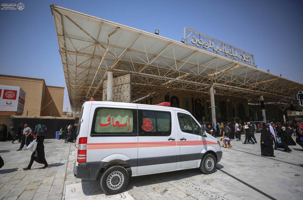 المفارز الطبية في العتبة العلوية تستنفر جهودها لخدمة الزائرين في ذكرى رحيل سيد الكائنات(ص)
