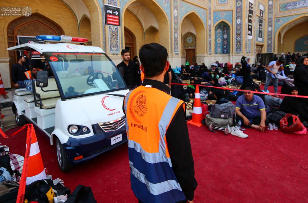 المفارز الطبية في العتبة العلوية تستنفر جهودها لخدمة الزائرين في ذكرى رحيل سيد الكائنات(ص)