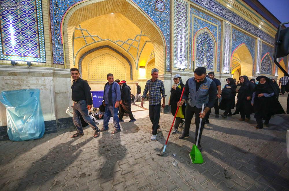 العتبة العلوية المقدسة : ألفا متطوع تشرفوا بتقديم الخدمات للزائرين بمناسبة رحيل الرسول (ص) 