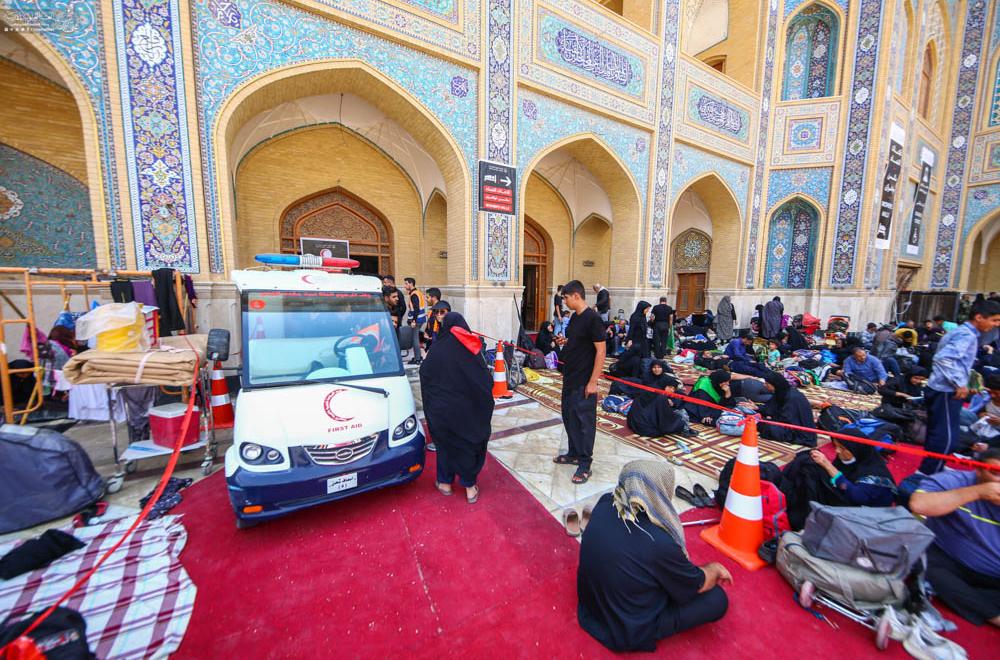 المفارز الطبية في العتبة العلوية تستنفر جهودها لخدمة الزائرين في ذكرى رحيل سيد الكائنات(ص)