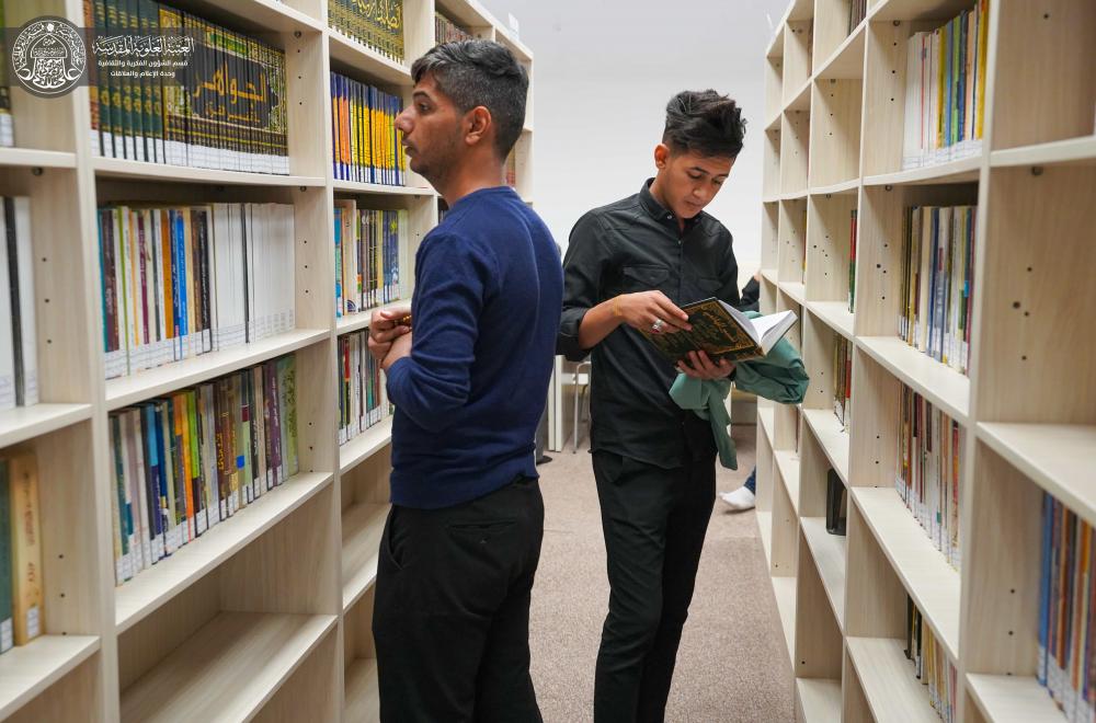 مكتبة الروضة الحيدرية تستقبل وفد طلبة جامعة ميسان  