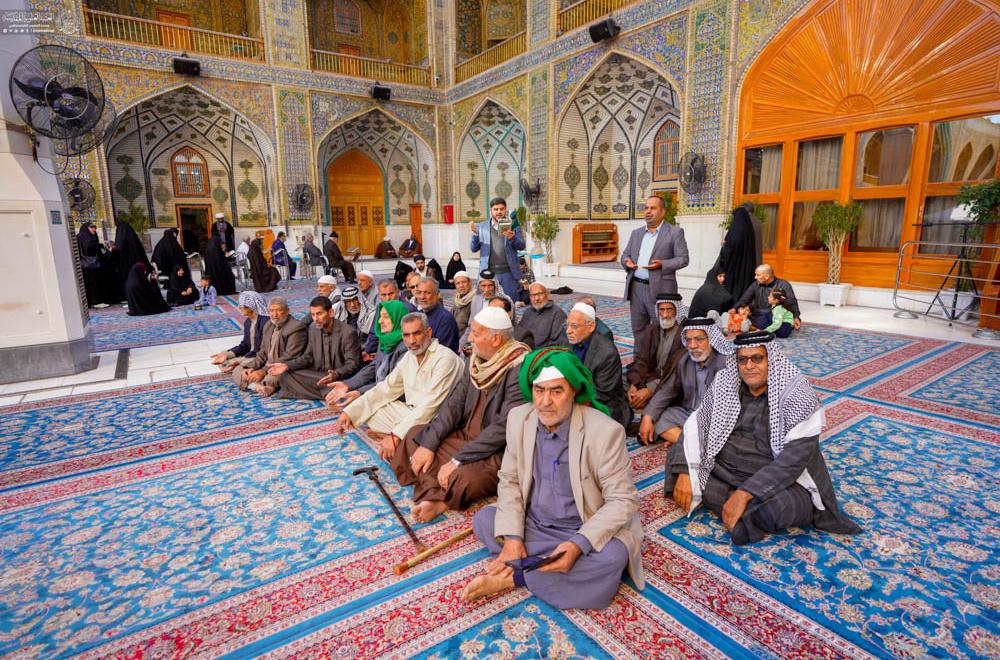 بالصور..قسم العلاقات العامة في العتبة العلوية المقدسة يستمر ببرنامج استضافة كبار السن وذوي الاحتياجات الخاصة للتشرف بزيارة المولى أمير المؤمنين(عليه السلام)