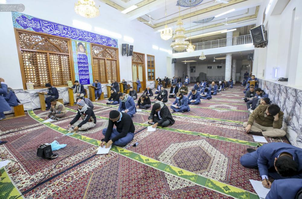 قسم الشؤون الدينية يُقيم الامتحانات النهائية لدورة منتسبي العتبة العلوية المقدسة 