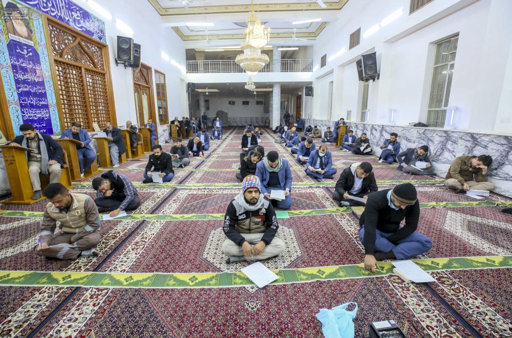 قسم الشؤون الدينية يُقيم الامتحانات النهائية لدورة منتسبي العتبة العلوية المقدسة 
