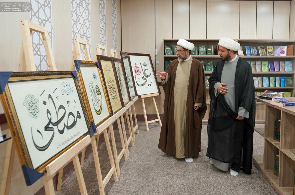 الشيخ أحمد سلمان يزور مكتبة الروضة الحيدرية في العتبة العلوية المقدسة 