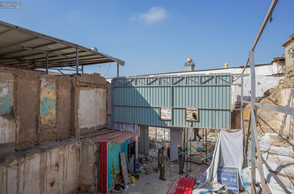 مشروع التوسعة في المحيط الخارجي للصحن الحيدري الشريف يتجاوز الـ 6000 متر مربع 