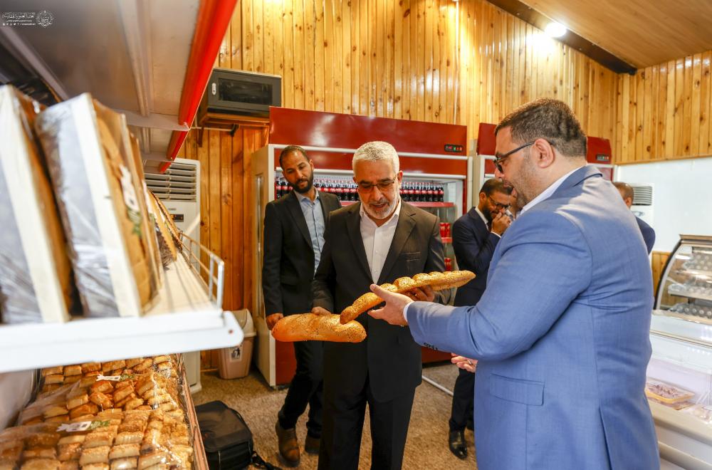 الأمين العام للعتبة العلوية المقدسة يفتتح معرض (فدك) التسويقي 