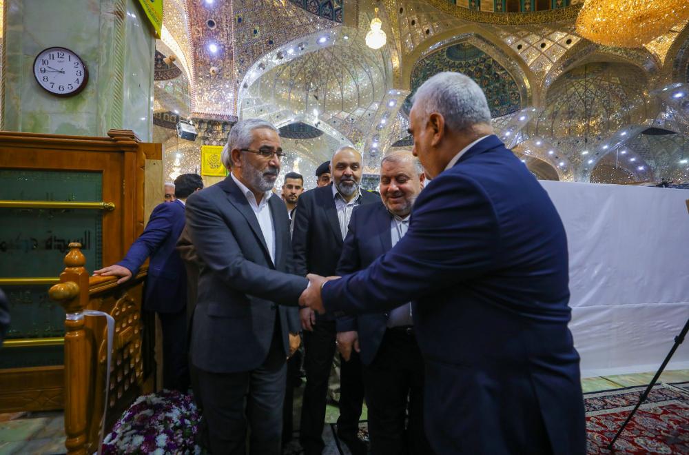 الأمين العام للعتبة العلوية المقدسة يحضر مراسم افتتاح فعاليات معرض الخط العربي والزخرفة الإسلامية الدولي الأول