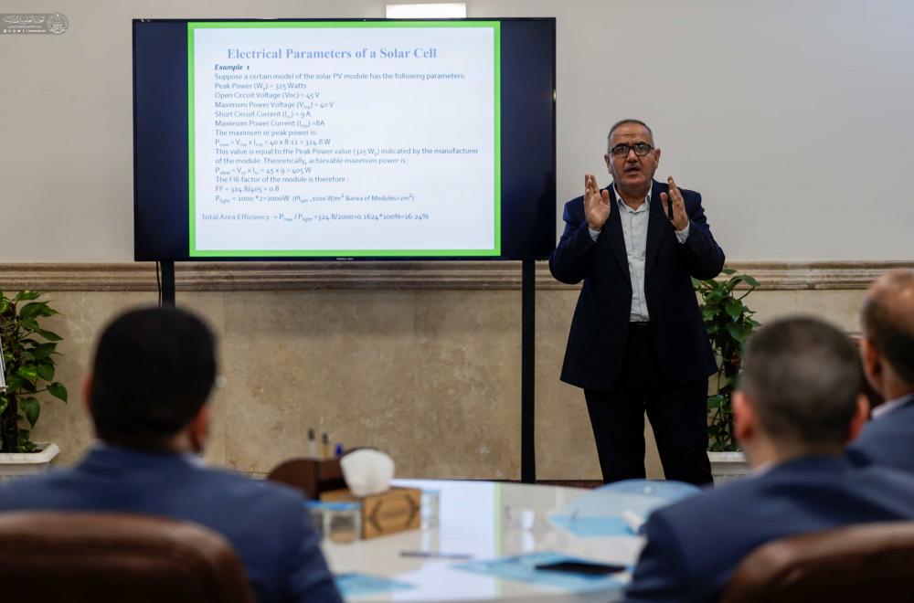 العتبة العلوية المقدسة ترعى أعمال ورشة تدريبية في مجال الطاقة النظيفة 