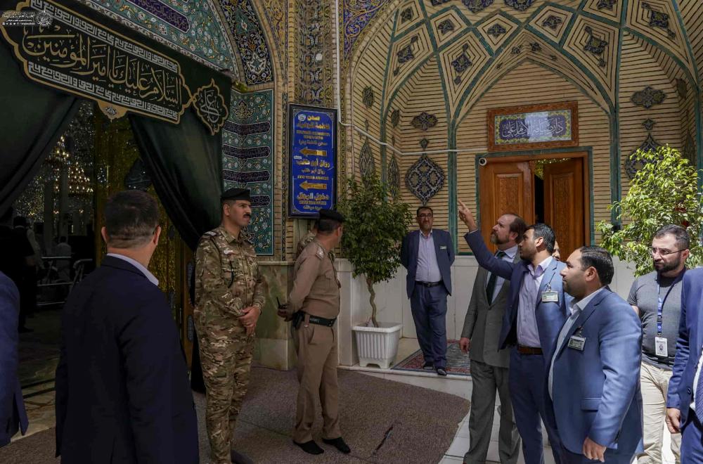الأمين العام للعتبة العلوية المقدسة يستقبل وفد منظمة الهجرة الدولية 