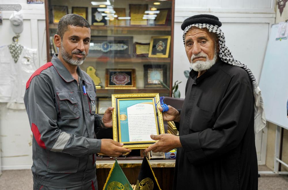 العتبة العلوية المقدسة تحتفي بممثلي الهيئات المتشرفة بخدمة الزائرين خلال مناسبتي الأربعين و رحيل النبي (ص)