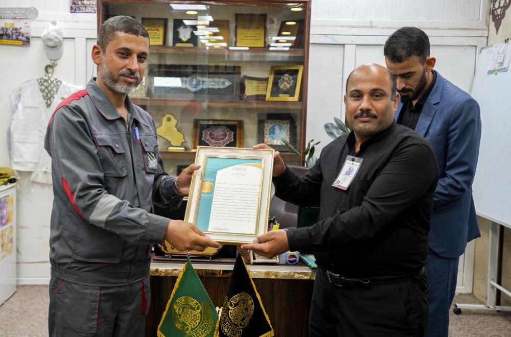 العتبة العلوية المقدسة تحتفي بممثلي الهيئات المتشرفة بخدمة الزائرين خلال مناسبتي الأربعين و رحيل النبي (ص)