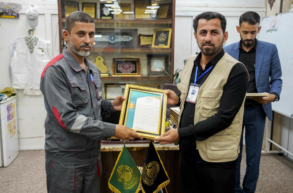 العتبة العلوية المقدسة تحتفي بممثلي الهيئات المتشرفة بخدمة الزائرين خلال مناسبتي الأربعين و رحيل النبي (ص)