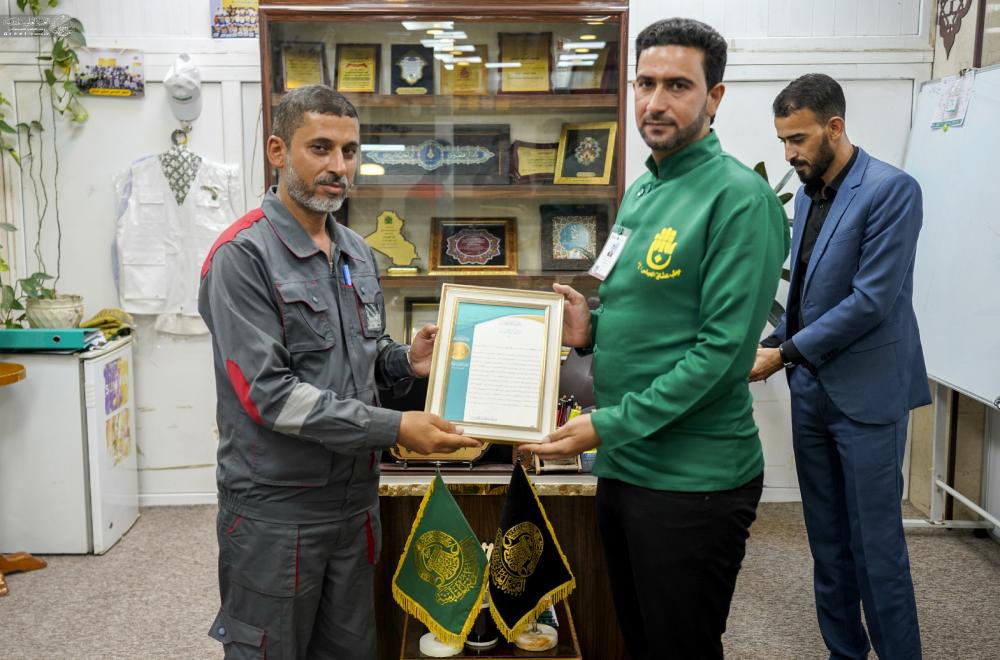 العتبة العلوية المقدسة تحتفي بممثلي الهيئات المتشرفة بخدمة الزائرين خلال مناسبتي الأربعين و رحيل النبي (ص)