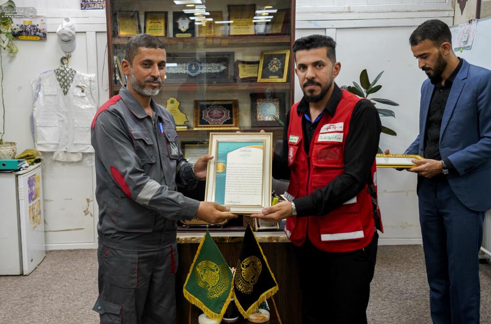 العتبة العلوية المقدسة تحتفي بممثلي الهيئات المتشرفة بخدمة الزائرين خلال مناسبتي الأربعين و رحيل النبي (ص)