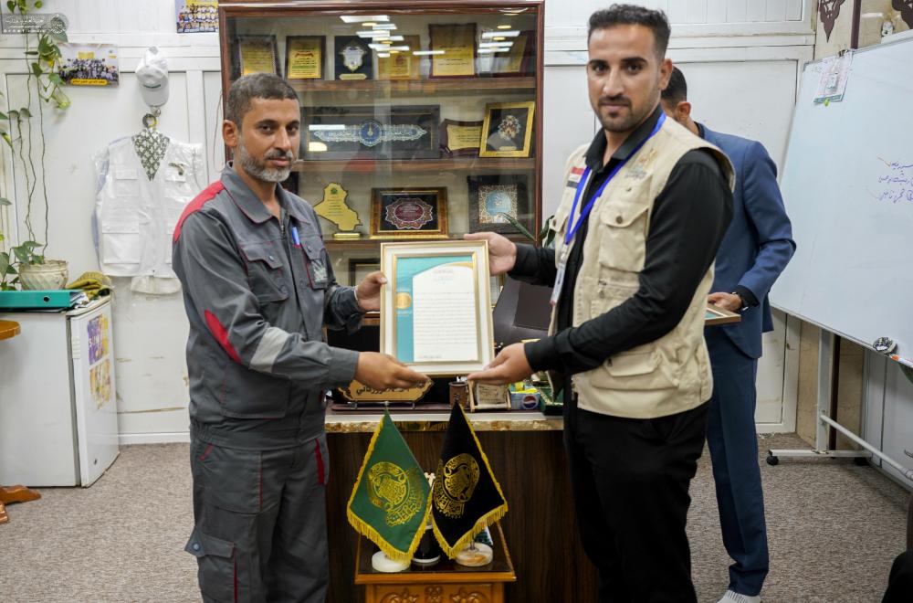 العتبة العلوية المقدسة تحتفي بممثلي الهيئات المتشرفة بخدمة الزائرين خلال مناسبتي الأربعين و رحيل النبي (ص)
