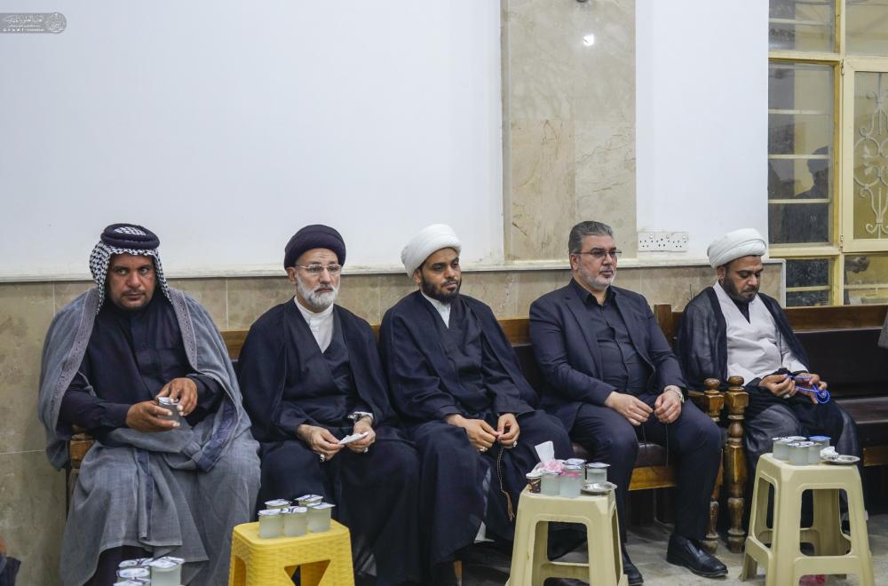 وفد العتبة العلوية المقدسة يحضر مجلس عزاء شهداء الخدمة الحسينية في الحيرة  